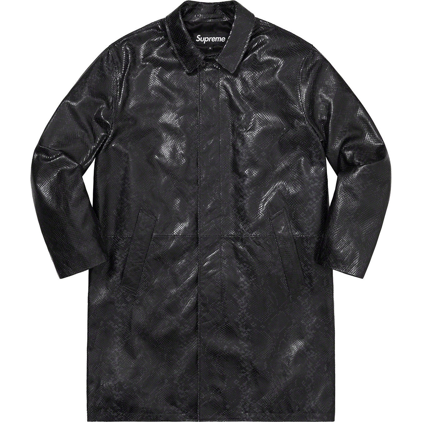 Leather Snake Trench Coat view 5